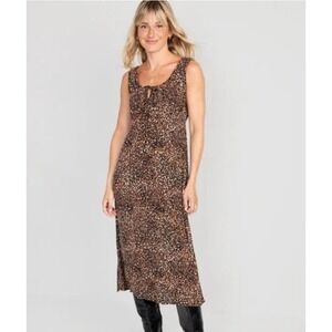 Old Navy Women's‎ Cheetah Sleeveless Dress Size S , Casual, Stretch, Midi